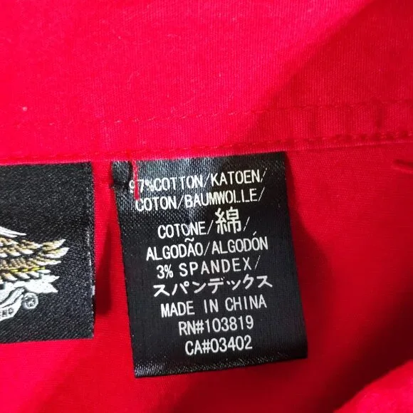 Harley-Davidson western shirt women's XXL red double side decorated, embroidered - Picture 8 of 12